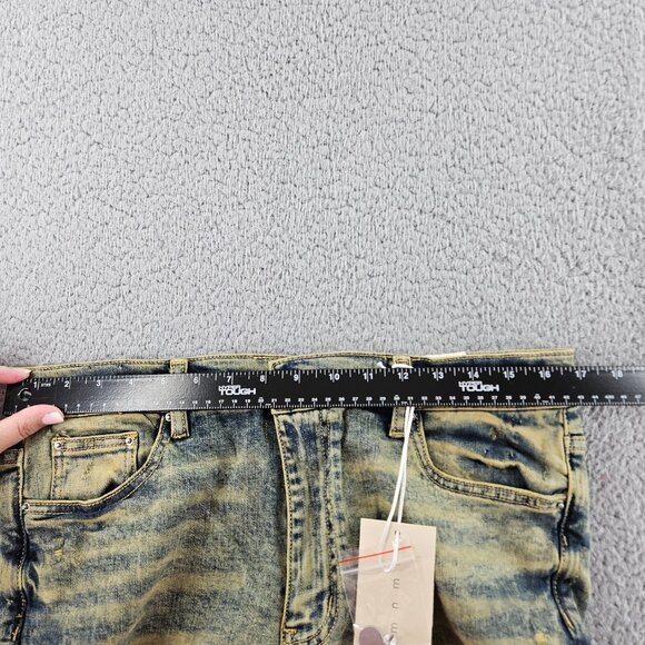 mnml Jeans Mens 33 Blue X146 Stretch Denim Distressed Slim Fit - Picture 6 of 16